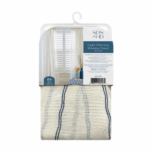 SDS for HD Designs Onanda Diamond Weave Textured Sheer Jute Tab Curtain - Geo Chain Perspective: back