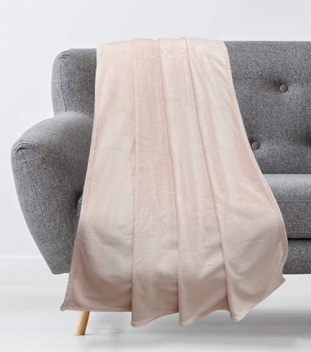 Everyday Living® Microplush Throw - Pink Perspective: back