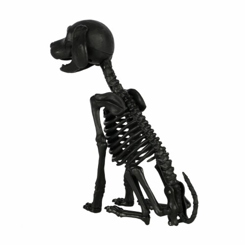 Holiday Home Skeleton Sitting Puppy Perspective: back