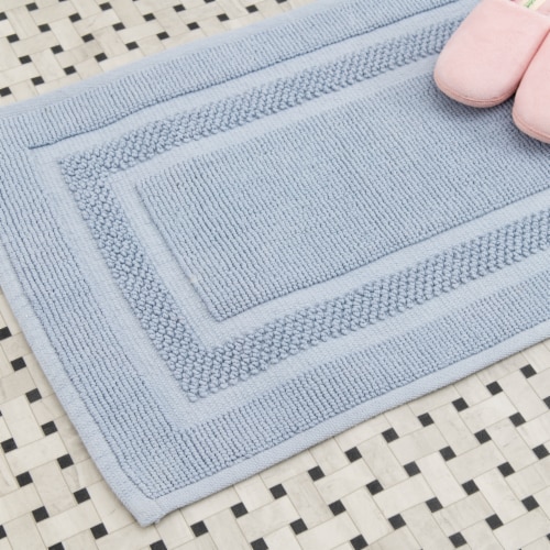 HD Designs Antimicrobial Bath Rug - Blue Perspective: back