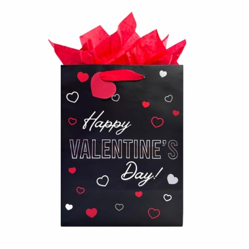 Holiday Home Happy Valentine's Day Gift Bag + Tissue Paper Perspective: back
