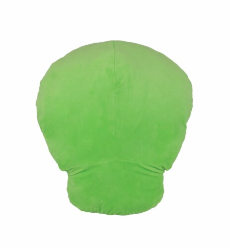Holiday Home Halloween Day of the Dead Large Green Skull Plush - Dia de Los Muertos Perspective: back