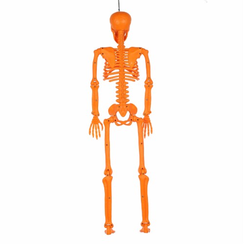 Holiday Home Blacklight Orange Skeleton Perspective: back