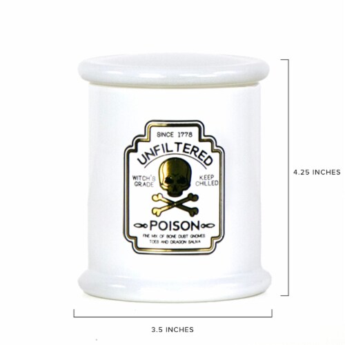 Holiday Home Halloween Apothecary Candle Unfiltered Poison Perspective: back