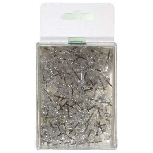 Office Works Clear Push Pins Perspective: back
