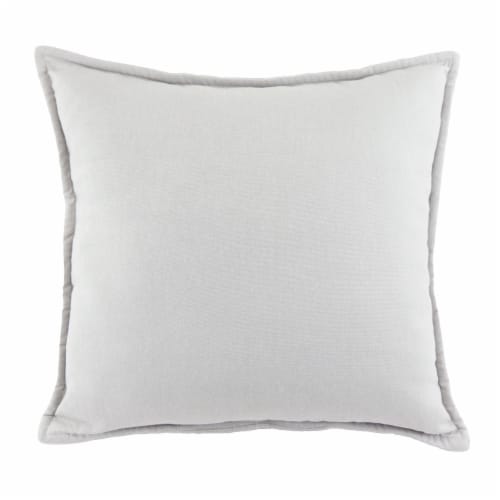 HD Designs Stonewash Canvas Decor Pillow- Gray Perspective: back