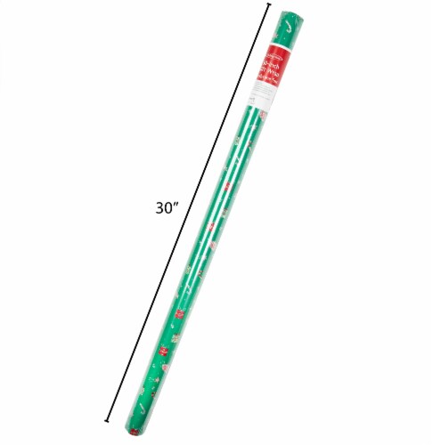 Holiday Home 30 In Candy Cane Toss Gift Wrap Roll Perspective: back