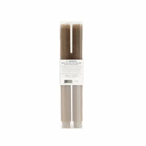 SDS for HD Designs Restful Fig Tight Rib Taper Candles - Taupe Perspective: back
