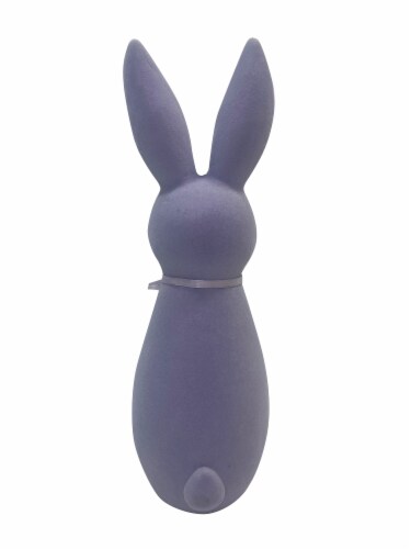 Holiday Home Purple Flocked Bunny Perspective: back