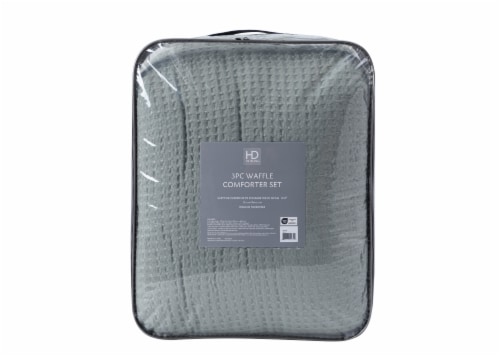 HD Designs® Waffle Comforter King Size - Green Perspective: back
