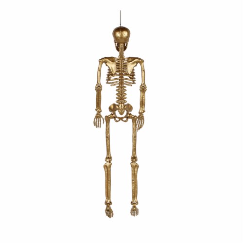 Holiday Home Posable Skeleton - Gold Perspective: back