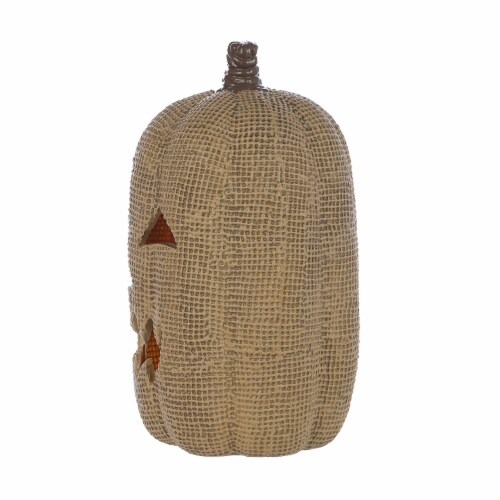 Holiday Home Burlap Pumpkin - Tan Perspective: back