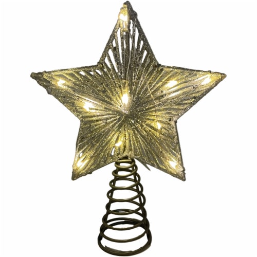 Holiday Home LED Tree Topper Star - Silver Perspective: back
