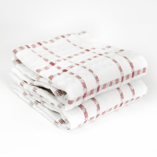 Everyday Living Grid Kitchen Towels - Paprika Perspective: back