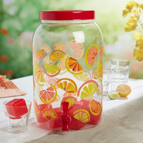 Everyday Living Drink Dispenser with Ice Cubes – Citrus Perspective: back