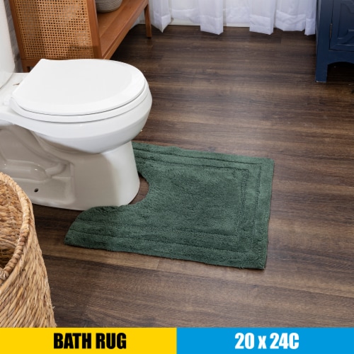 Mohawk Home Modavari Turkish Countour Bath Rug - DUCK GREEN Perspective: back
