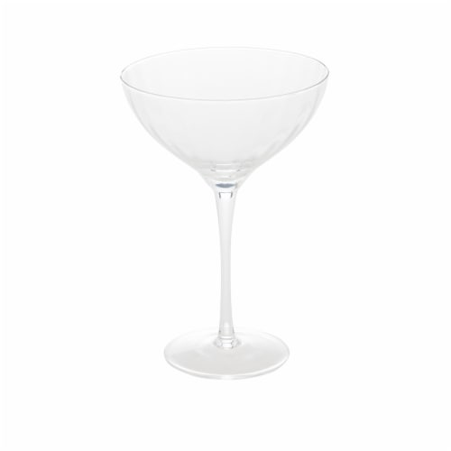Dash of That Essentials Clear Wave Coupe Glass Set Perspective: back