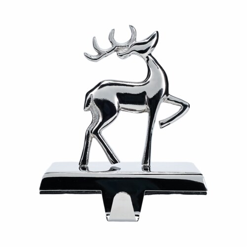 Holiday Home® Silver Reindeer Stocking Holder Perspective: back
