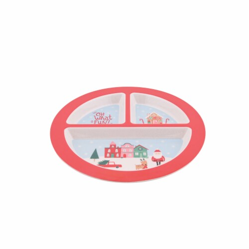 Holiday Home Kids Dinnerware - Oh What Fun What - Set of 3 Perspective: back