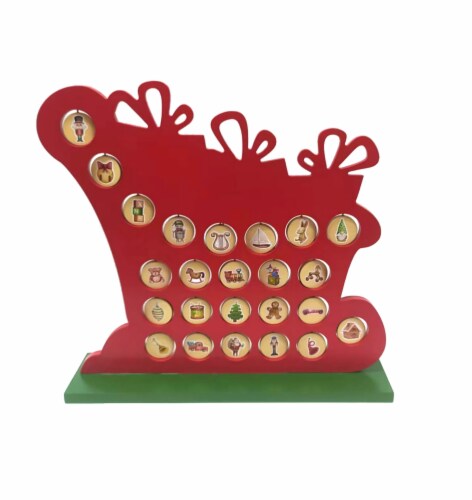 Holiday Home Christmas Sleigh Advent Decor Perspective: back