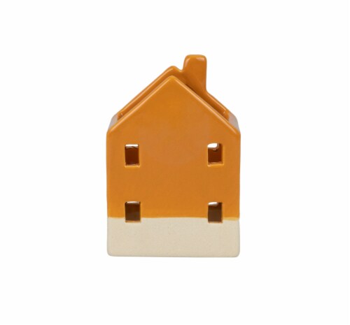 Holiday Home Harvest Yellow Dolomite House Thanksgiving Fall Table Decor Perspective: back