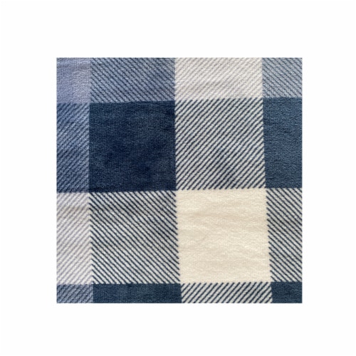 HD Designs Oversized Throw - Blue Plaid Perspective: back