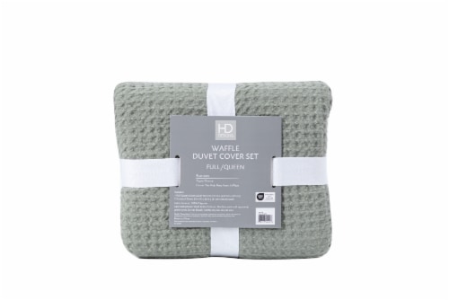 HD Designs® Waffle Duvet Set - Green Perspective: back
