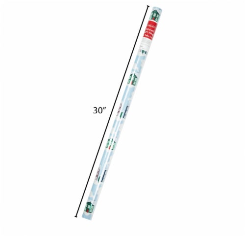 Holiday Home 30 Inch Ticky Tacky Houses Gift Wrap Roll Perspective: back