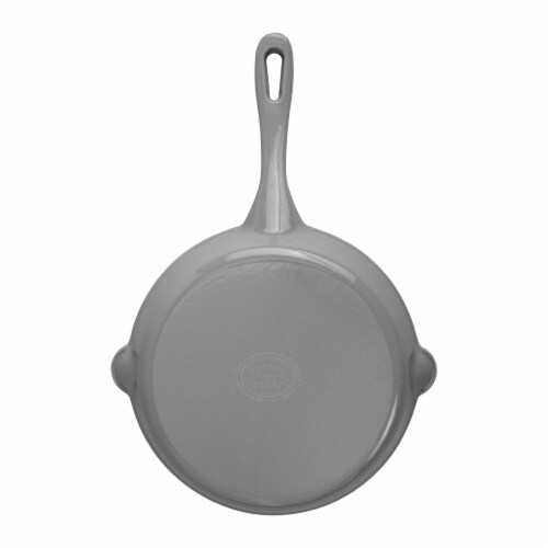 Dash of That® Skillet Enameled Cast Iron - Grey Perspective: back