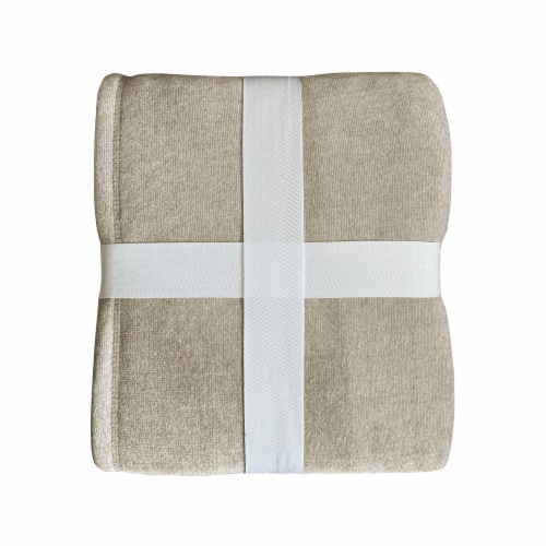 HD Designs Chenille Sherpa Blanket - Tan Perspective: back