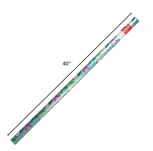 Holiday Home 40 Inch Tropical Santa Gift Wrap Roll Perspective: back