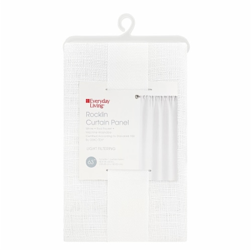 Everyday Living® Rocklin Light Filtering Single Window Panel - White Perspective: back