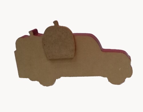 Holiday Home Harvest Table Top Welcome Red Truck Fall Décor Perspective: back