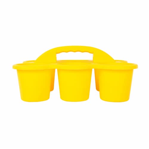 OfficeWorks 6 Cup Caddy - Yellow Perspective: back