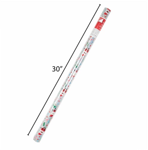Holiday Home 30 Inch Jolly Santa's Gift Wrap Roll Perspective: back