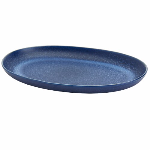 Dash of That Chrysalis Blue Oval Platter - Blue Perspective: back