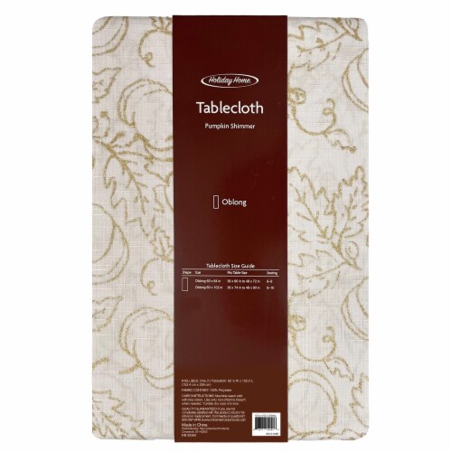 Holiday Home Pumpkin Shimmer Fall Autumn Tablecloth Perspective: back