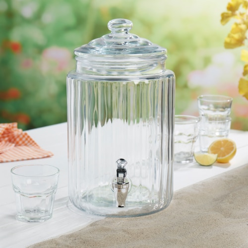 Everyday Living Glass Drink Dispenser – Clear Perspective: back