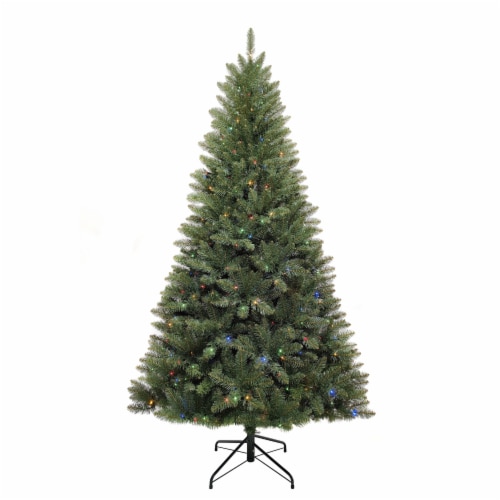 Holiday Home Jefferson Pine Tree with Color Changing LED Lights Perspective: back