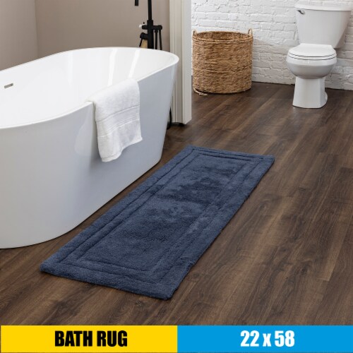 Modavari Turkish Bath Mat - Mood Indigo Perspective: back