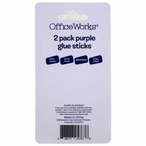 Office Works Purple Glue Sticks Perspective: back