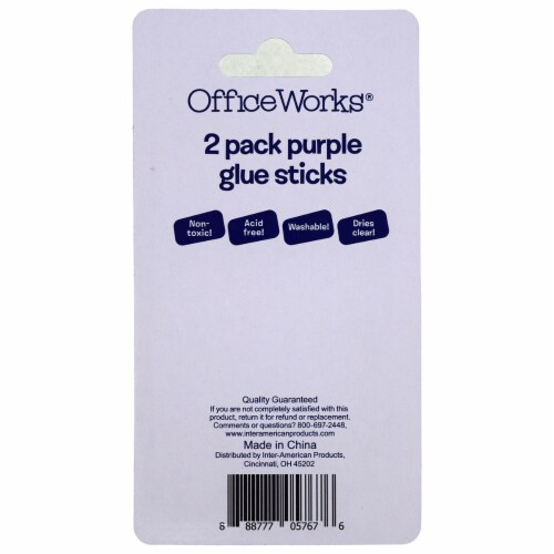Office Works Purple Glue Sticks Perspective: back