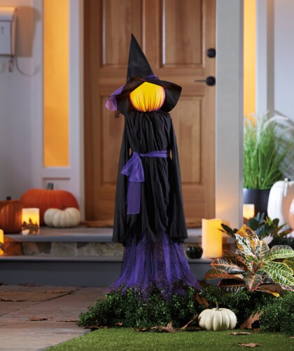 Holiday Home LED Purple Witch Stake Perspective: back