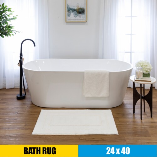 Mohawk Home Bath Mat - White Perspective: back