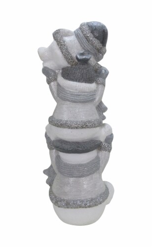 Holiday Home® Christmas LED Stacked Snowman Holiday Décor Perspective: back