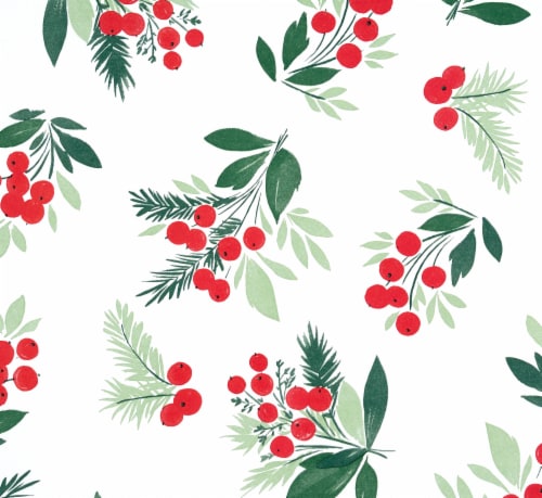 Holiday Home Gift Wrap Roll Thank you Berry Bunch Perspective: back