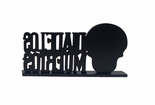 Holiday Home Dia De Los Muertos Black Skull Tabletop Décor Perspective: back