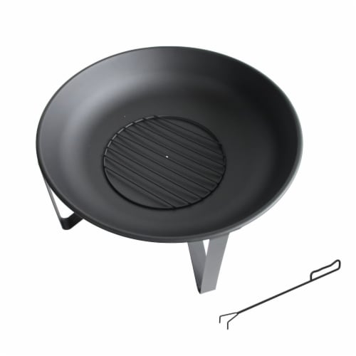 HD Designs Outdoors Round Steel Fire Pit Perspective: back