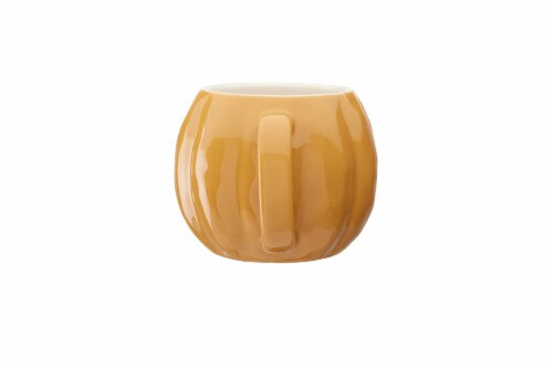 Holiday Home Orange Pumpkin Shaped Mug Perspective: back