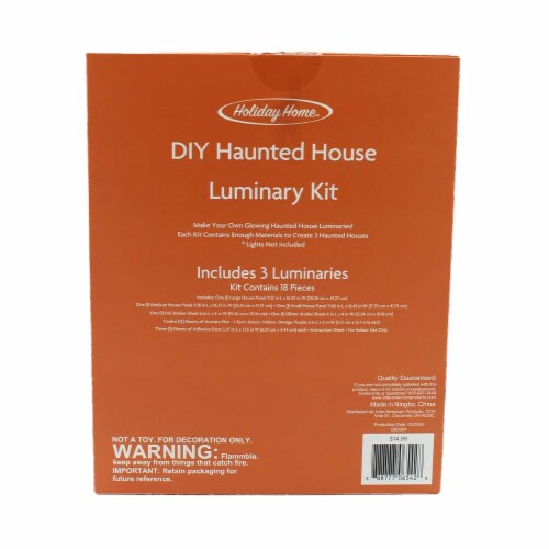 Holiday Home Hounted House Luminary Kit Perspective: back